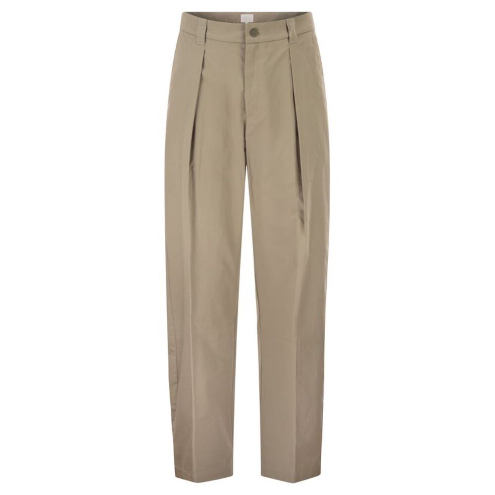 A.P.C. Men Tailored Cotton Trousers With Pleats